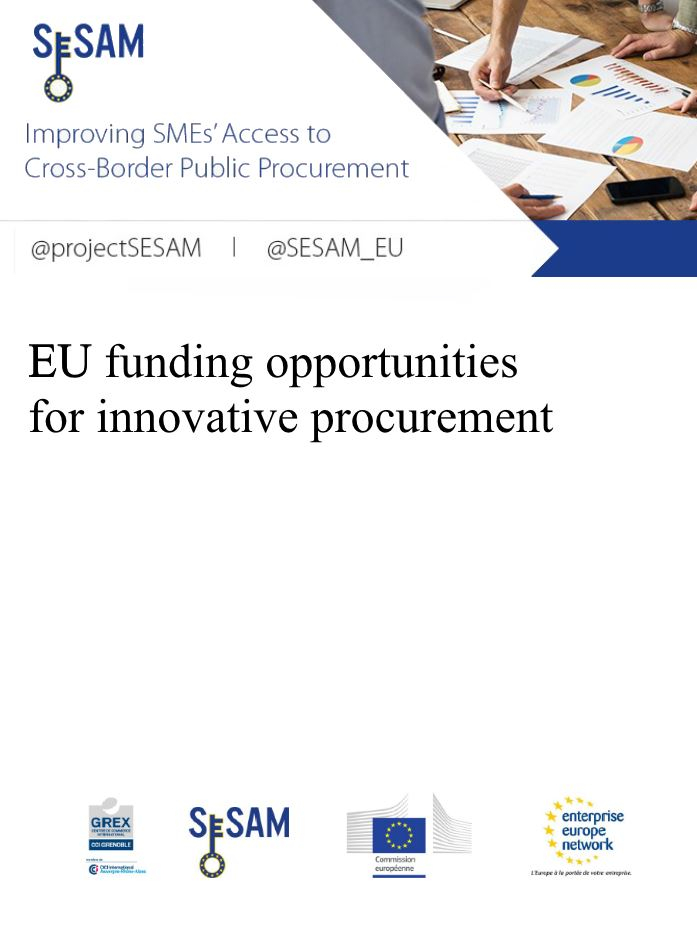 EU funding opportunities for innovative procurement (EN)
