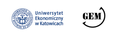 logo uniwersytetu ekonomicznego w Katowicach oraz logo GEM