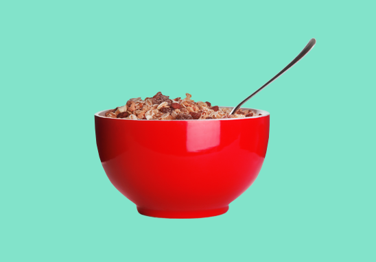 Miska z płatkami kukurydzianymi